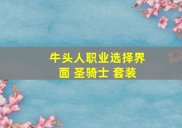 牛头人职业选择界面 圣骑士 套装